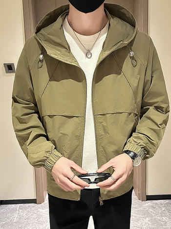 Ζακέτα με κουκούλα για προστασία από τον ήλιο, ελαφριά και διαπνέουσα μίξη πολυεστέρα, UPF50+, φερμουάρ, πλαϊνές τσέπες