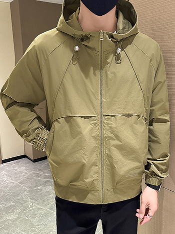 Ζακέτα με κουκούλα για προστασία από τον ήλιο, ελαφριά και διαπνέουσα μίξη πολυεστέρα, UPF50+, φερμουάρ, πλαϊνές τσέπες