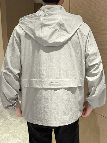 Ζακέτα με κουκούλα για προστασία από τον ήλιο, ελαφριά και διαπνέουσα μίξη πολυεστέρα, UPF50+, φερμουάρ, πλαϊνές τσέπες