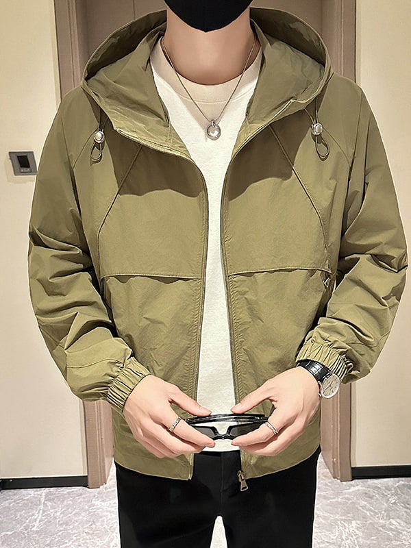 Ζακέτα με κουκούλα για προστασία από τον ήλιο, ελαφριά και διαπνέουσα μίξη πολυεστέρα, UPF50+, φερμουάρ, πλαϊνές τσέπες