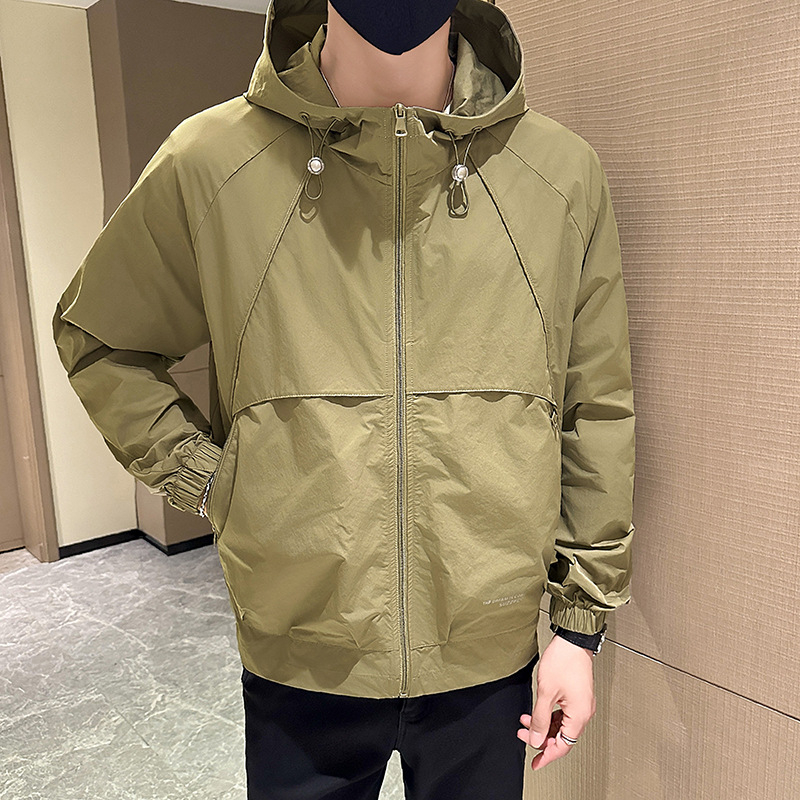 Ζακέτα με κουκούλα για προστασία από τον ήλιο, ελαφριά και διαπνέουσα μίξη πολυεστέρα, UPF50+, φερμουάρ, πλαϊνές τσέπες