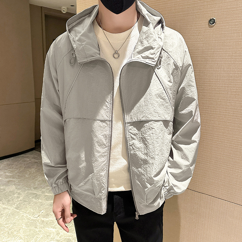 Ζακέτα με κουκούλα για προστασία από τον ήλιο, ελαφριά και διαπνέουσα μίξη πολυεστέρα, UPF50+, φερμουάρ, πλαϊνές τσέπες