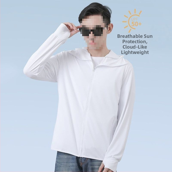 Välisjakk UV-kaitsega meestele – UPF50, läikiv kaetud kangas, kapuutsita, hingav võrkkiht, kalastamiseks