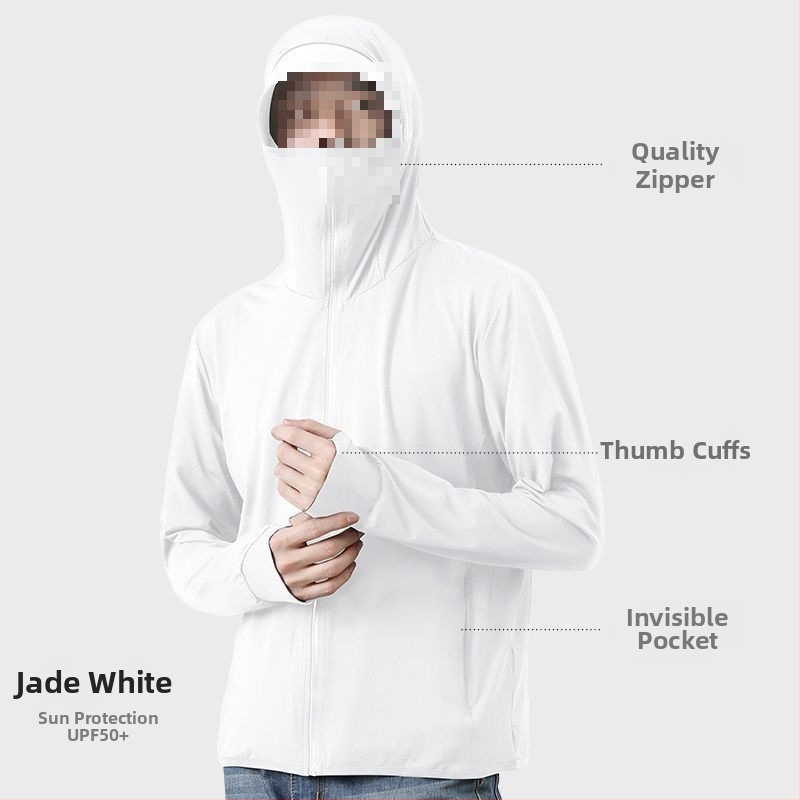 Välisjakk UV-kaitsega meestele – UPF50, läikiv kaetud kangas, kapuutsita, hingav võrkkiht, kalastamiseks