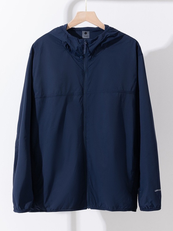 Unisex UV50+ kaitsejope, kerge, hingav, kiiresti-kuivav, kapuutsiga, kangas: keemiliste kiudude segu