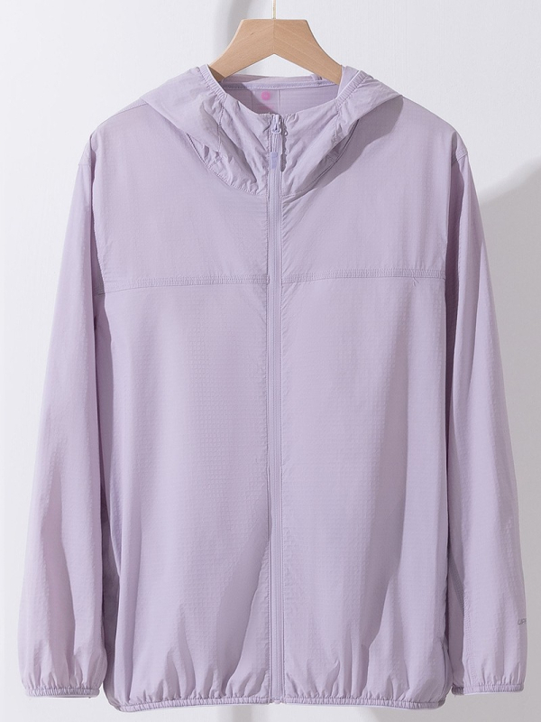 Unisex UV50+ kaitsejope, kerge, hingav, kiiresti-kuivav, kapuutsiga, kangas: keemiliste kiudude segu