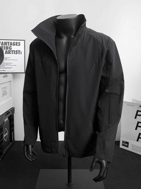 Τοπ προστασίας από τον ήλιο με διχτυωτό ύφασμα, ελαφρύ, φαρδιά γραμμή, μπροστινό φερμουάρ, πλαϊνές τσέπες, UPF 50