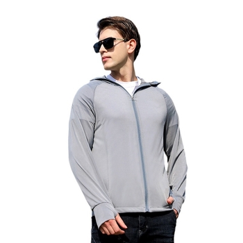 Vyrų saulės apsaugos striukė iš Ice Silk - lengva, kvėpuojanti, greitai džiūsta, su gobtuvu