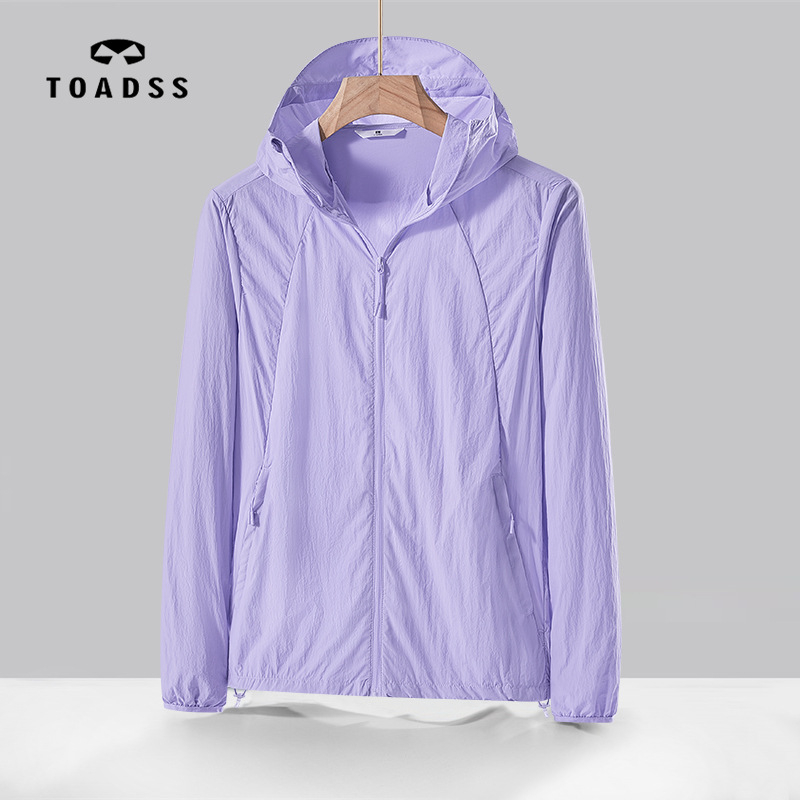 Unisex kapucňová bunda proti slnečnému UV svetlu, tenká letná priedušná nylonová látka, 100% nylon, UPF50+, vrecká na zips