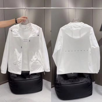 Kabát s kapucňou pre tínedžerov, letný, voľný strih, polyesterová zmes