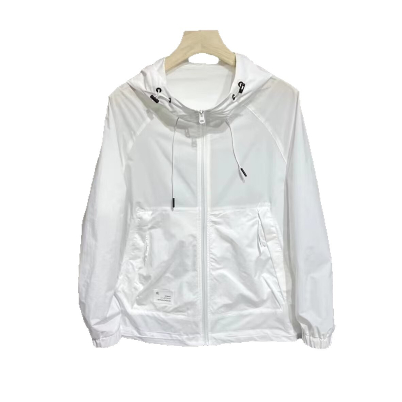 Kabát s kapucňou pre tínedžerov, letný, voľný strih, polyesterová zmes