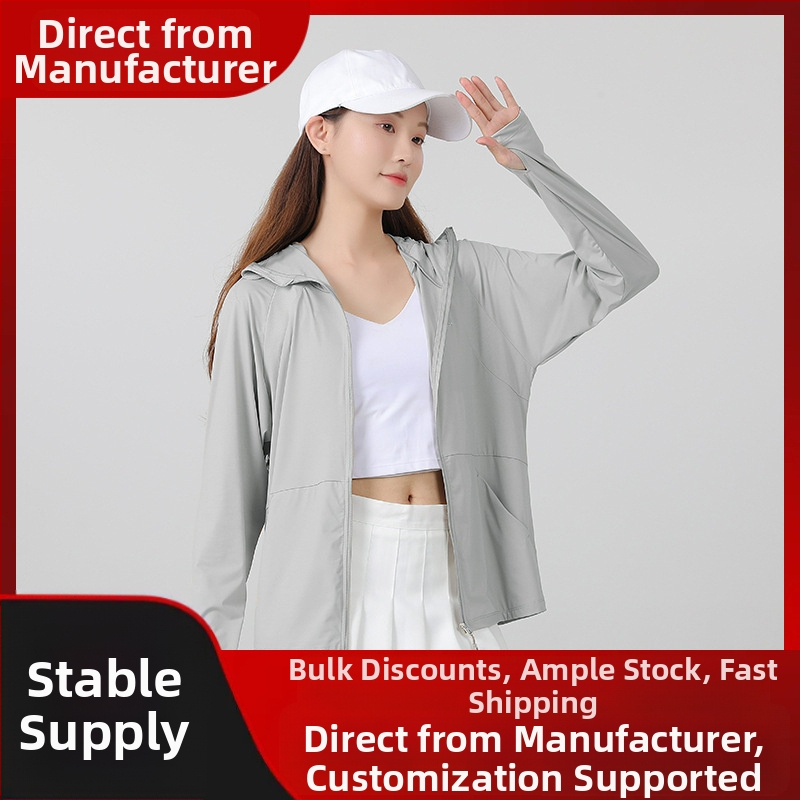 Dámska outdoor vetrovka s kapucňou, priedušný nylon, UPF50+ UV ochrana, letné použitie