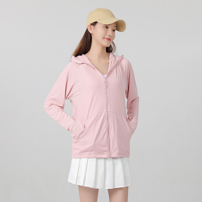 Dámska outdoor vetrovka s kapucňou, priedušný nylon, UPF50+ UV ochrana, letné použitie