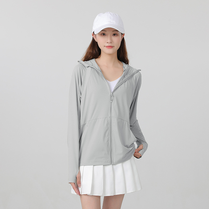Dámska outdoor vetrovka s kapucňou, priedušný nylon, UPF50+ UV ochrana, letné použitie