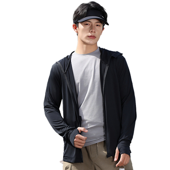 Vyriniai gobtuviniai saulės apsaugos marškiniai iš nailono – kvėpuojantys, UV apsauga, lengvi važiavimui dviračiu