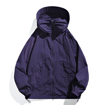 Outdoor windbreaker unisex s kapucňou, nylon, rýchloschnúci materiál, UPF50+ UV ochrana