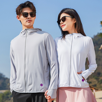 Unisex Ice Silk UPF50+ vanjska vjetrovka s kapuljom za vanjsku upotrebu – dugi rukavi, UV zaštita