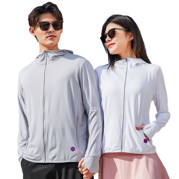 Unisex Ice Silk UPF50+ vanjska vjetrovka s kapuljom za vanjsku upotrebu – dugi rukavi, UV zaštita