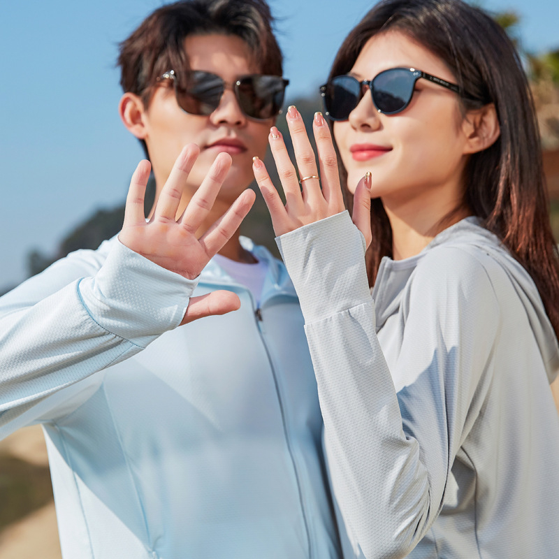Unisex Ice Silk UPF50+ vanjska vjetrovka s kapuljom za vanjsku upotrebu – dugi rukavi, UV zaštita
