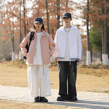 Unisex išorinė vėjo striukė, kvėpuojanti, UPF50+ nuo saulės, blizgi dengta medžiaga, vidutinio ilgio