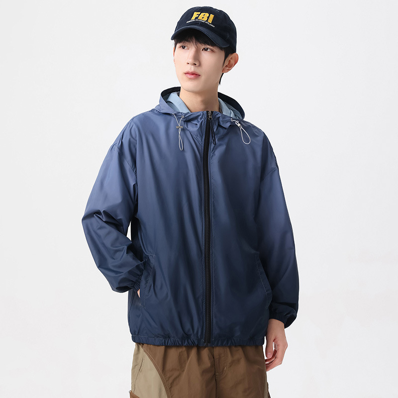 Kapuutsiga jakk UPF50+ UV kaitse, 100% polüester, kerge ja hingav