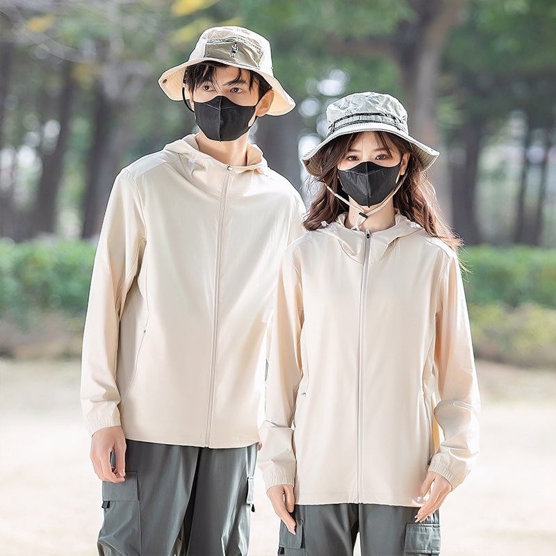 Gobtuvinė UV apsauga striukė lauko sportui UPF50+ (greitai džiūsta, kvėpuojanti, lengva, 90% nailonas, 10% spandeksas)