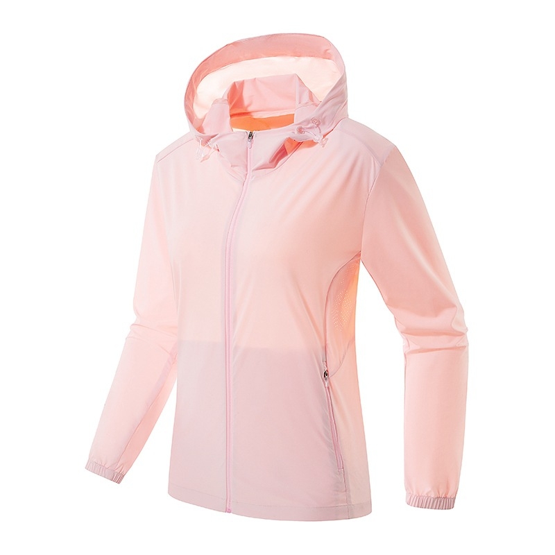 Gobtuvinė UV apsauga striukė lauko sportui UPF50+ (greitai džiūsta, kvėpuojanti, lengva, 90% nailonas, 10% spandeksas)