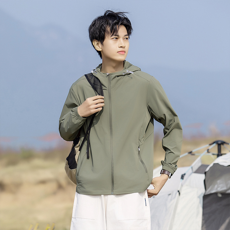 Gobtuvinė UV apsauga striukė lauko sportui UPF50+ (greitai džiūsta, kvėpuojanti, lengva, 90% nailonas, 10% spandeksas)