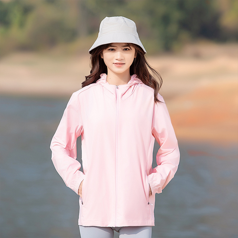 Gobtuvinė UV apsauga striukė lauko sportui UPF50+ (greitai džiūsta, kvėpuojanti, lengva, 90% nailonas, 10% spandeksas)