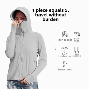 Unisex lauko vėjas švarkas su gobtuvu, UV apsauga UPF45, kvėpuojanti, greitai džiūsta