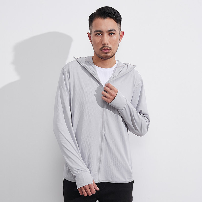 Unisex lauko vėjas švarkas su gobtuvu, UV apsauga UPF45, kvėpuojanti, greitai džiūsta