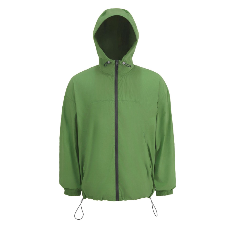 Meeste kapuutsiga päikesekaitsejakke UPF40+, kerge nailonimaterjal, tõmblukk, vaba lõige