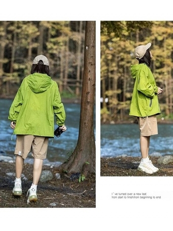 Αντηλιακή κουκούλα ελαφριά μπουφάν, πολυεστερική μείξη, φερμουάρ, πλαϊνές τσέπες