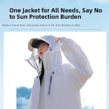 Lauko vėjo striukė – unisex, su gobtuvu, UPF100+ UV apsauga, kvėpuojanti ir greitai džiūstanti, nailono audinys