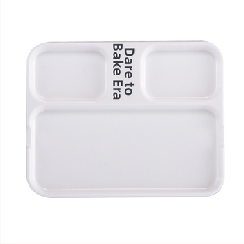 Kimmeli melaminė dip plokštelė kepimui griliams, kvadratinė, 3–4 skyreliai, logotipas atspausdintas, pritaikymas įmanomas, apdaila po glazūra, šiuolaikinio minimalistinio stiliaus