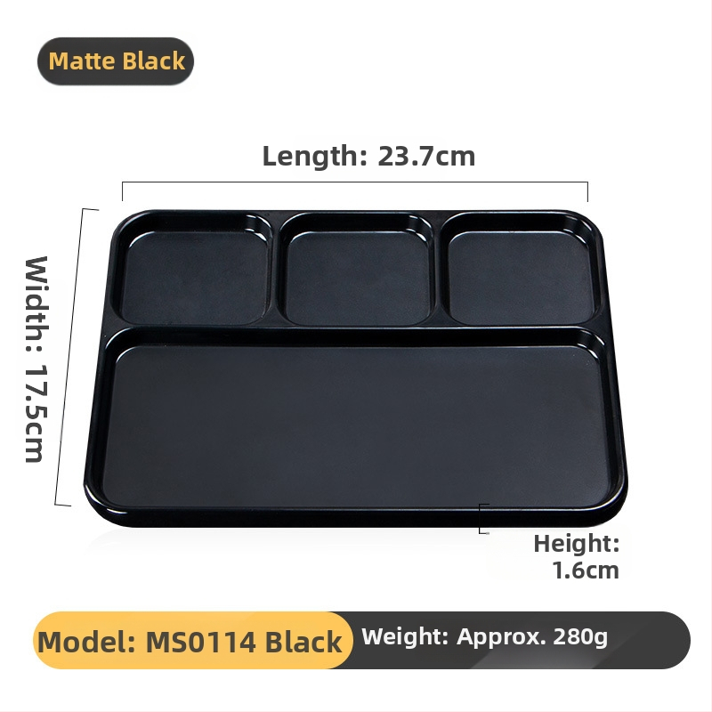 Kimmeli melaminė dip plokštelė kepimui griliams, kvadratinė, 3–4 skyreliai, logotipas atspausdintas, pritaikymas įmanomas, apdaila po glazūra, šiuolaikinio minimalistinio stiliaus