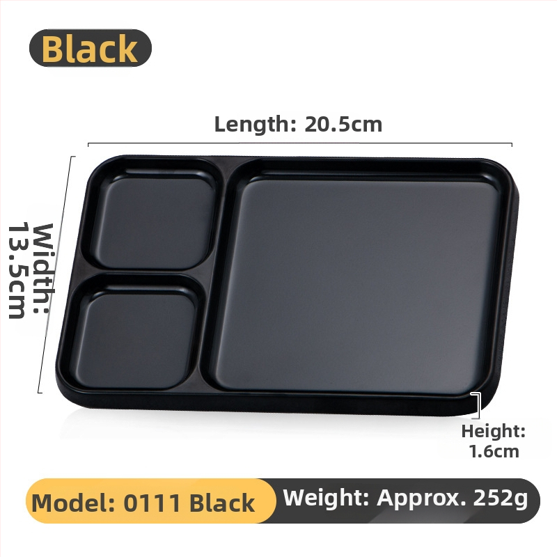 Kimmeli melaminė dip plokštelė kepimui griliams, kvadratinė, 3–4 skyreliai, logotipas atspausdintas, pritaikymas įmanomas, apdaila po glazūra, šiuolaikinio minimalistinio stiliaus