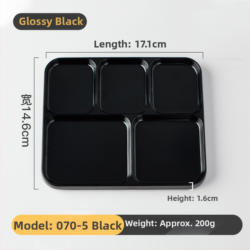 Kimmeli melaminė dip plokštelė kepimui griliams, kvadratinė, 3–4 skyreliai, logotipas atspausdintas, pritaikymas įmanomas, apdaila po glazūra, šiuolaikinio minimalistinio stiliaus