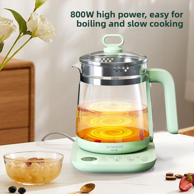 Skyworth Health Pot S195 1.8L sklenené telo, dotykové ovládanie, izolovaný, viacfunkčný hrniec na vodu 220V 500-1000W