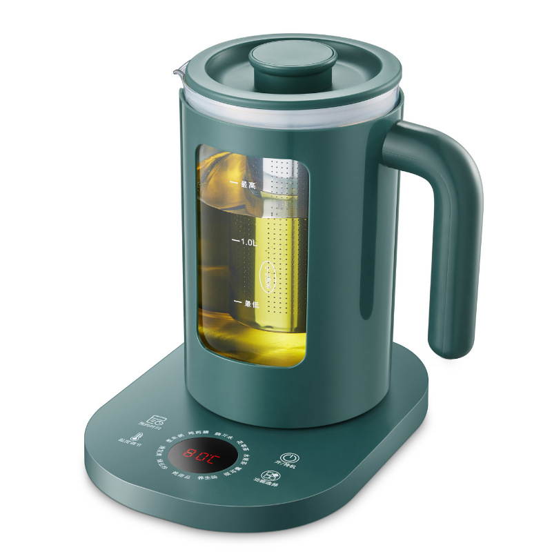 Ceainic electric din sticlă pentru decoct sănătos, Corbier KBE996A, 800W, 220V, thermostat electronic cu atingere, corp borosilikat, pentru 2–3 persoane