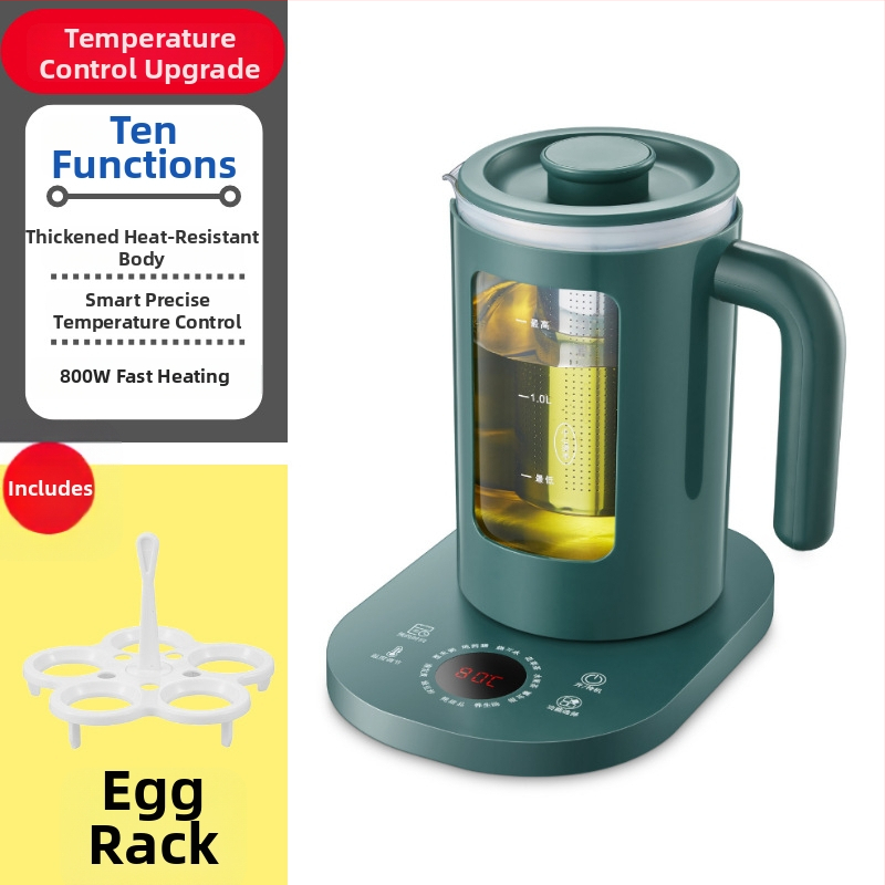 Elektrinis stiklinis arbatinukas sveikam dekokui, Corbier KBE996A, 800W, 220V, elektroninis termostatas su prisilietimo valdymu, 2–3 porcijoms