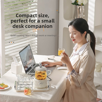 Cană electrică de încălzire cu corp din sticlă borosilicată și vas interior din sticlă (Model YSB-D360, 220V, 360W)