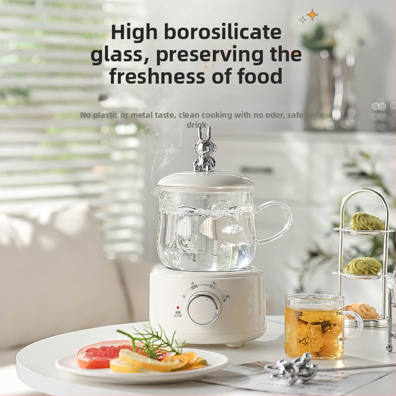 Cană electrică de încălzire cu corp din sticlă borosilicată și vas interior din sticlă (Model YSB-D360, 220V, 360W)