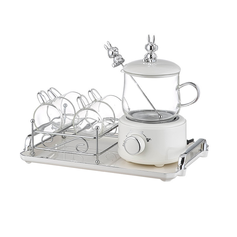 Cană electrică de încălzire cu corp din sticlă borosilicată și vas interior din sticlă (Model YSB-D360, 220V, 360W)