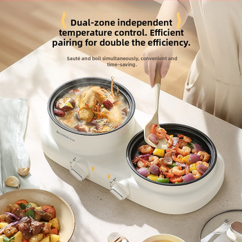 Elektrinis daugiafunkcis karštas puodas viename, 600 W, talpa 2 L, funkcijos: garinimas, kepimas, virimas, troškinimas, karštasis puodas; plastinis korpusas; anti-dry funkcija