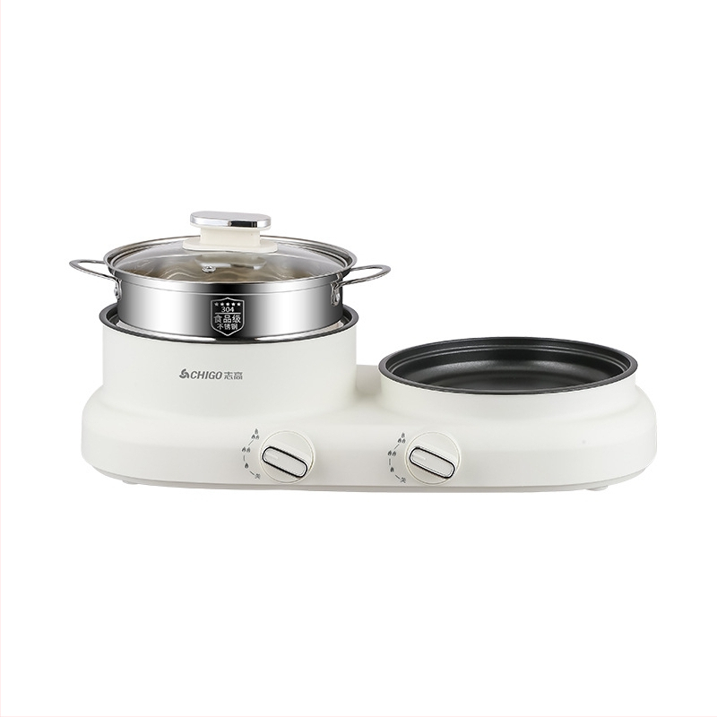 Elektrinis daugiafunkcis karštas puodas viename, 600 W, talpa 2 L, funkcijos: garinimas, kepimas, virimas, troškinimas, karštasis puodas; plastinis korpusas; anti-dry funkcija