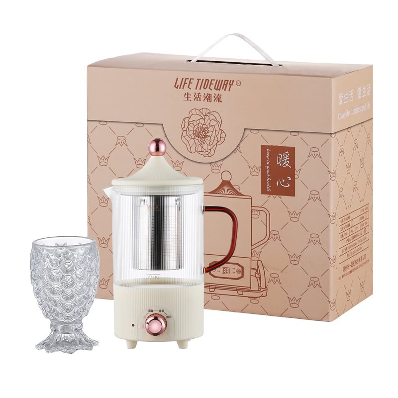 Health Pot multifunkcionális elektromos főző- és teáskanna kis irodához, 800 ml, 300 W, 220 V, Automatikus kikapcsolás, Túlfűtés elleni védelem