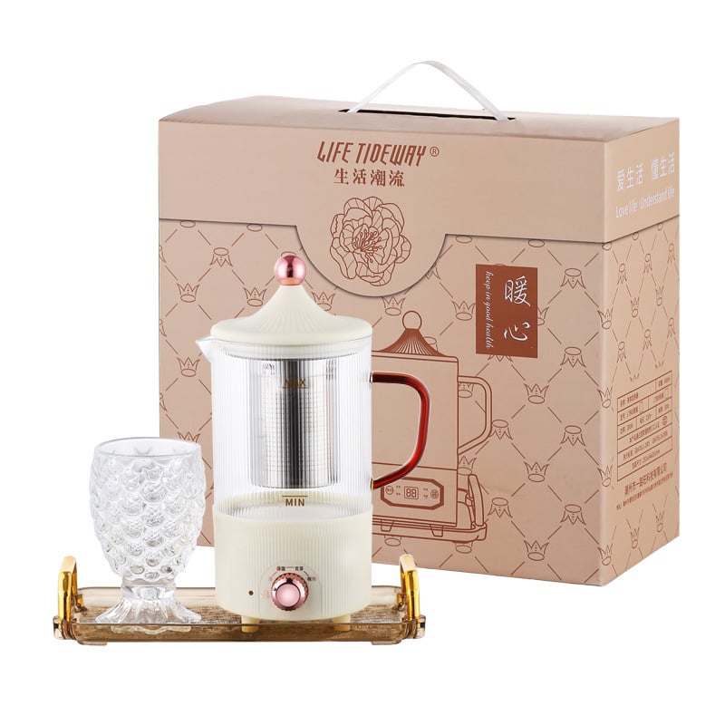 Health Pot multifunkcionális elektromos főző- és teáskanna kis irodához, 800 ml, 300 W, 220 V, Automatikus kikapcsolás, Túlfűtés elleni védelem