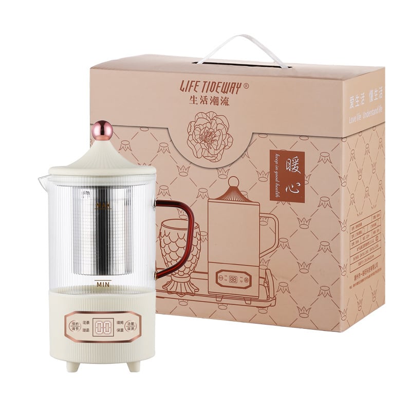 Health Pot multifunkcionális elektromos főző- és teáskanna kis irodához, 800 ml, 300 W, 220 V, Automatikus kikapcsolás, Túlfűtés elleni védelem