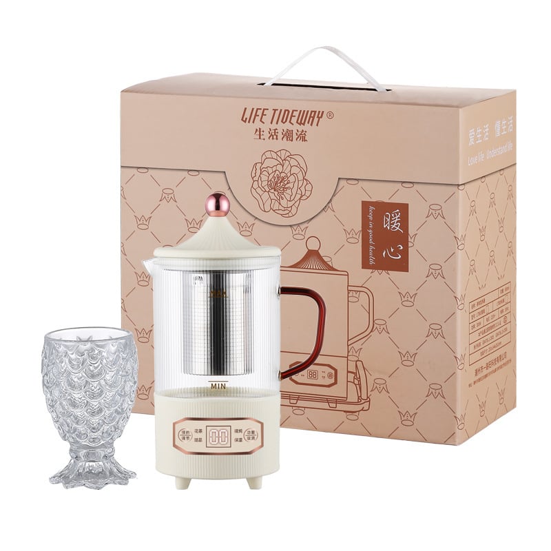 Health Pot multifunkcionális elektromos főző- és teáskanna kis irodához, 800 ml, 300 W, 220 V, Automatikus kikapcsolás, Túlfűtés elleni védelem